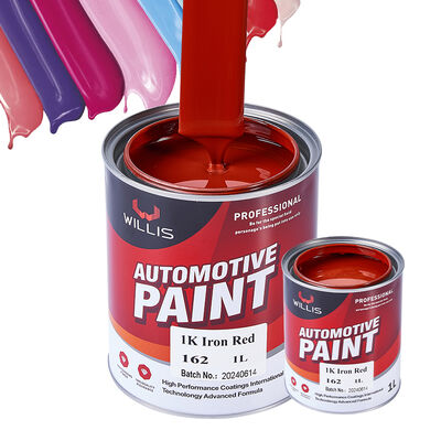 Vendita calda 1K Vernice per rivestimento auto Resina acrilica ad alte prestazioni Ferro Toni metallici rossi Automotive Rifinire Vernice auto Prezzo basso