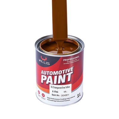 1K Transparent Iron Yellow Basecoat Auto Paint Acrylic Resin Liquid Coating for Car Refinish OEM Available Auto Paint Thinner
