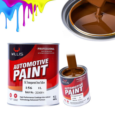 1K Transparent Iron Yellow Basecoat Auto Paint Acrylic Resin Liquid Coating for Car Refinish OEM Available Auto Paint Thinner