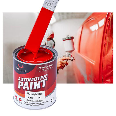 Vernice acrilica per auto a due componenti, rosso brillante 1K di alta qualità, rivestimento liquido per la riparazione di auto, prezzo all'ingrosso di fabbrica