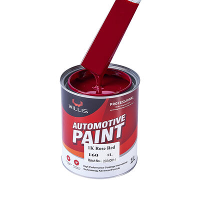 Resina acrilica liquida rossa rosa monocomponente 1K, vernice per auto a tinta unita, vernice di ritocco per auto, rivestimento e vernice per auto dalla Cina