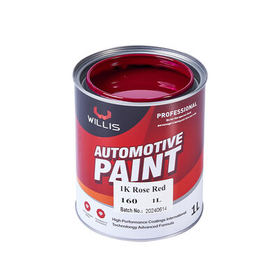 Resina acrilica liquida rossa rosa monocomponente 1K, vernice per auto a tinta unita, vernice di ritocco per auto, rivestimento e vernice per auto dalla Cina