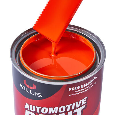 WILLIS 1K Vernice a spruzzo per auto arancione monocomponente Automotive Refinish Resina acrilica Rivestimento liquido Colore solido Vernice a colori 1K Cina