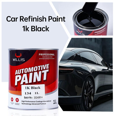 WILLIS 1K Vernice nero per autoveicoli a spruzzo Un componente per l'automotive Rifinitura resina acrilica Rivestimento liquido Colore solido Vernice a colori 1K Cina