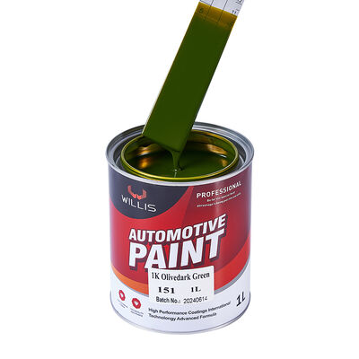 Chinese Made 1K Basecoat Auto Coating Solid Olivedark Green Car Repair Paint 1K 2K Auto Refinish with Excellent Performance