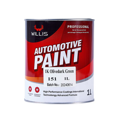 Chinese Made 1K Basecoat Auto Coating Solid Olivedark Green Car Repair Paint 1K 2K Auto Refinish with Excellent Performance
