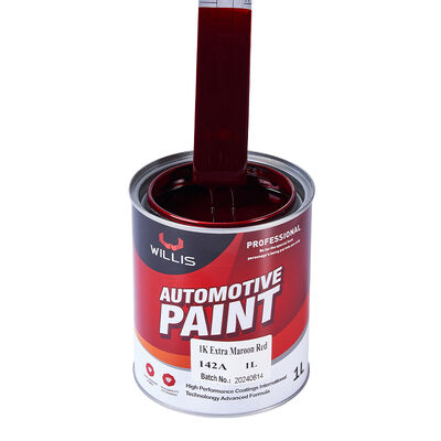 Willis Auto Repair Coating & Paint 1K Basecoat Extra Maroon Red Acrylic Resin for Car Refinish Auto Refinish Automotive Paint