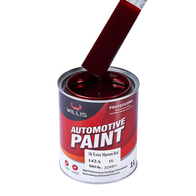 Willis Auto Repair Coating & Paint 1K Basecoat Extra Maroon Red Acrylic Resin for Car Refinish Auto Refinish Automotive Paint