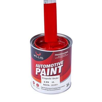 High Quality 1K Transparent Red Car Paint with 2K Primer Acrylic Resin Based Liquid Coating for Car Refinishing