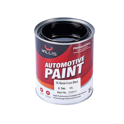 Vernice a colori WILLIS 1K per auto rivestita di plastica in resina acrilica 1K con nero extra Vernice premium 1K per verniciatura dei rivestimenti dei veicoli