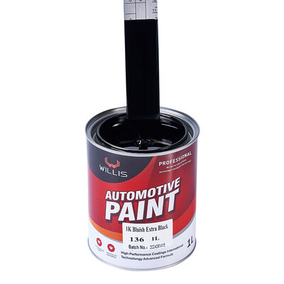 Vernice a colori WILLIS 1K per auto rivestita di plastica in resina acrilica 1K con nero extra Vernice premium 1K per verniciatura dei rivestimenti dei veicoli