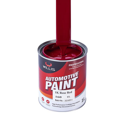 Topcoat acrilico rosso rosa 1K ad alte prestazioni, vernice per auto monocomponente più venduta, include diluente per vernici e rivestimenti