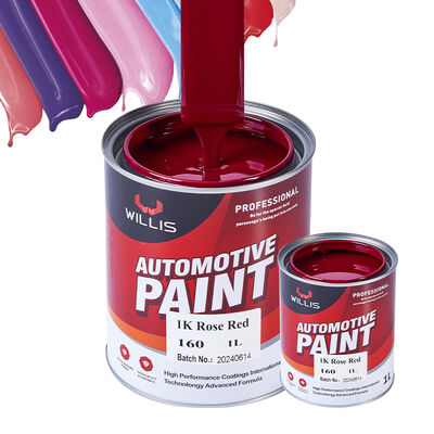 Topcoat acrilico rosso rosa 1K ad alte prestazioni, vernice per auto monocomponente più venduta, include diluente per vernici e rivestimenti