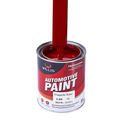 Vernice per auto a sublimazione trasparente rossa (fase blu) da 1 kg, 1 litro, per ritocco auto