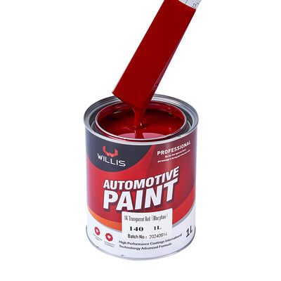 Vernice per auto a sublimazione trasparente rossa (fase blu) da 1 kg, 1 litro, per ritocco auto