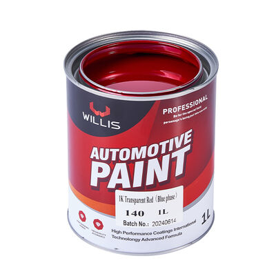 Vernice per auto a sublimazione trasparente rossa (fase blu) da 1 kg, 1 litro, per ritocco auto