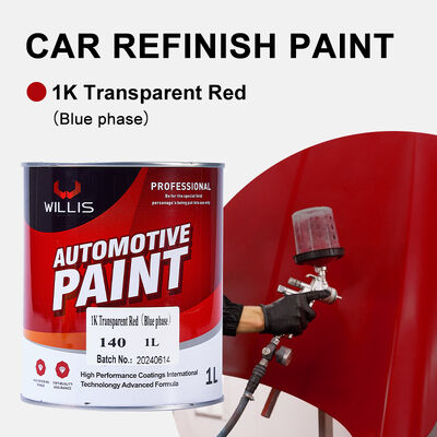 Vernice per auto a sublimazione trasparente rossa (fase blu) da 1 kg, 1 litro, per ritocco auto
