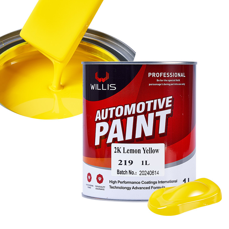 Il liquido luminoso metallico solido 2k automobilistico dipinge il colore giallo limone