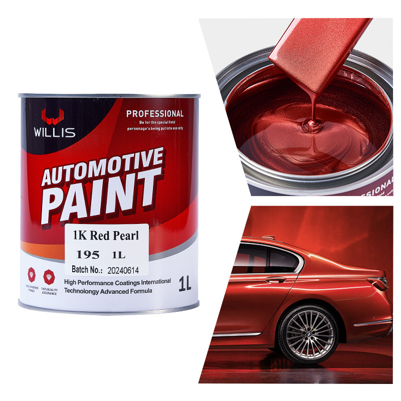 Vernice per automobili a perla chiara acrilica secca rapida 1K Vernice per automobili a perla rossa Acrilica lacca Vernice per automobili sottile