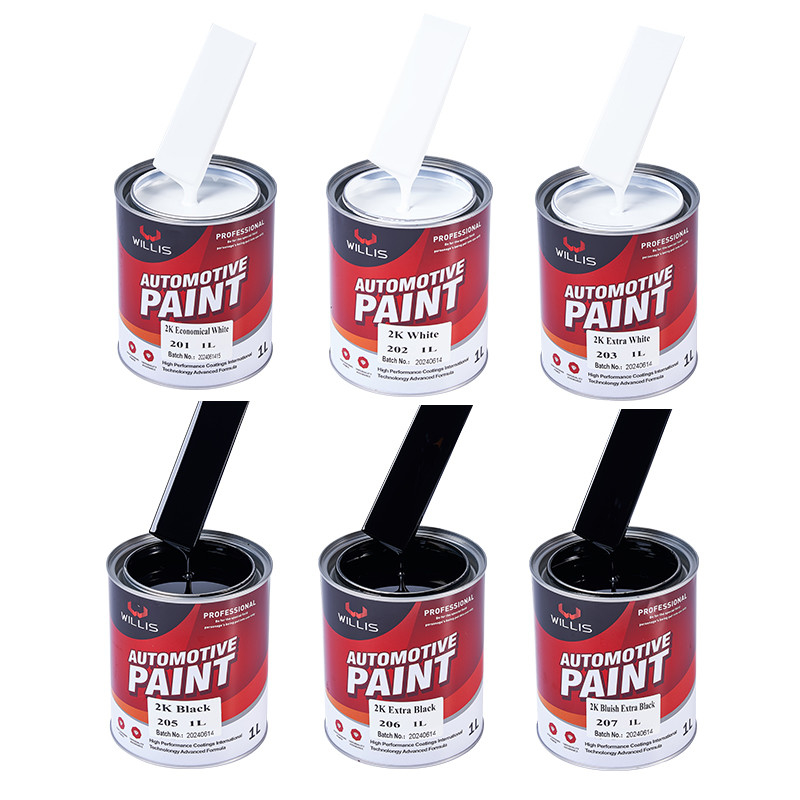 Intermedio 2K Colori di vernice solida Per la riparazione del corpo dell'auto Nessun cambiamento di colore Vernice acrilica Produttore di vernice per auto