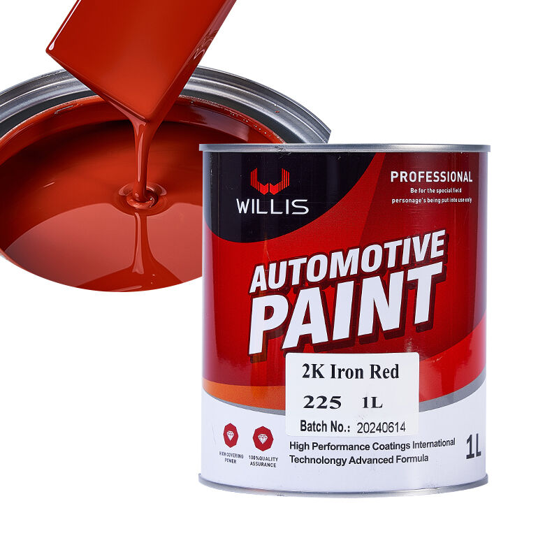 Vendita a caldo 2K Ferro Rossa Automotive Rivestimento Fabbrica Fornitura OEM Disponibile Resina Acrilica Liquido Verniciatura Auto Rifinire Verniciatura Mantello