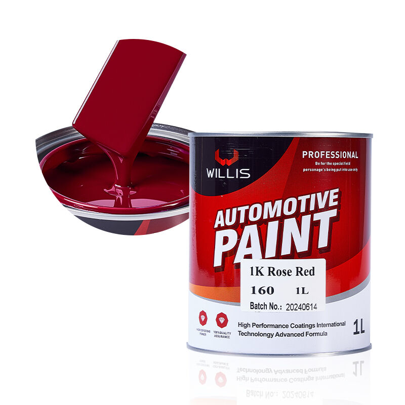 Topcoat acrilico rosso rosa 1K ad alte prestazioni, vernice per auto monocomponente più venduta, include diluente per vernici e rivestimenti